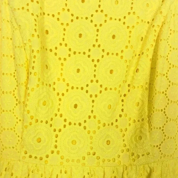 Kensie Yellow Dress Eyelet - Picture 3 of 7